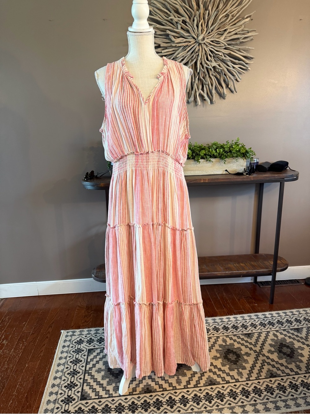 Rails Sleeveless Striped Maxi Dress
